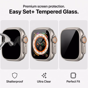 Tech-Protect Easy Set+ grūdintas stiklas 2 rinkinys Apple Watch Ultra 1/2 49mm - skaidrus
