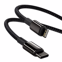 USB kabelis Baseus Tungsten PD20W USB-C to Lightning 1.0m juodas CATLWJ-01