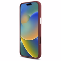 Mercedes silikoninis balta juosta Magnetinis dėklas telefonui iPhone 16 Pro Max - raudonas