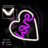 Neon LED Light LOVE HEART purple white NNE02 Neolia