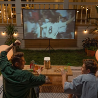 "Yaber T2 Plus" LCD FullHD 1080p multimedijos projektorius su JBL garsiakalbiais - smėlio spalvos