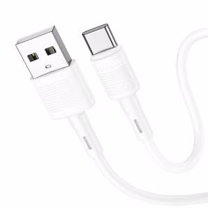 Hoco X83 USB-A – USB-C kabelis Cable USB A to USB C Hoco 3A 1 m X83, juodas, 1 m, 3A