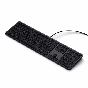 Laidinė klaviatūra USB A/USB C QWERTY Dual (Mac/Windows) Satechi Slim LX3 Wired tamsiai juoda