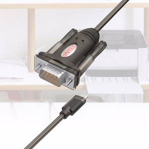 UNITEK Y-1105K nuoseklus laidas Juodas 1,5 m DB-9