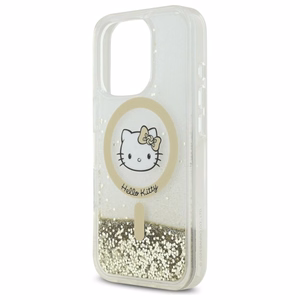 Hello Kitty Skystas Blizgesys Fever Magnetinis iPhone 16 Pro Dėklas - Auksinis