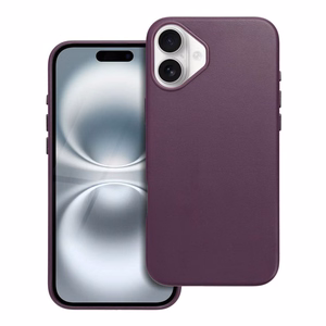 Dėklas Leather Mag Cover (MagSafe) skirtas iPhone 16 Plus violetinis