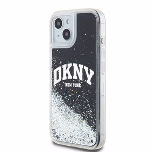 DKNY Liquid Glitter Big Logo iPhone 14/15/13 Dėklas telefonui (m) - juodas (m)