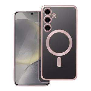 Чехол для Samsung S25 Electro Mag Cover совместимый с MagSafe розовое золото