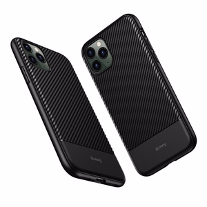 Crong Prestige Carbon dėklas, skirtas iPhone 11 Pro Max, juodas