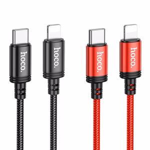 Kabelis USB C į Lightning Hoco PD 20W 1 m X89 juodas