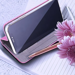 SENSITIVE knygutės dėklas XIAOMI Redmi Note 15 PRO PLUS 5G rožinis
