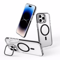 Dėklas LENS MAG COVER suderinamas su MagSafe skirtas IPHONE 14 juodas