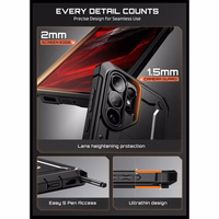 "Supcase Unicorn Beetle Pro" 2 vnt. dėklų, skirtų "Samsung Galaxy S26 Ultra" - juodi