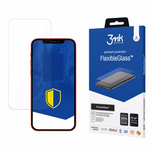 Grūdintas stiklas iPhone 13 Pro, hibridinis Flexi 7H iš 3mk FlexibleGlass serijos