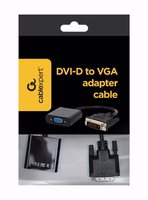 Gembird A-DVID-VGAF-01 vaizdo kabelio adapteris 0,2 m DVI-D VGA (D-Sub) Juoda