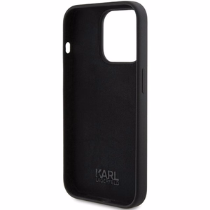 Karl Lagerfeld silikoninis dėklas Karl Script iPhone 15 Pro - juodas
