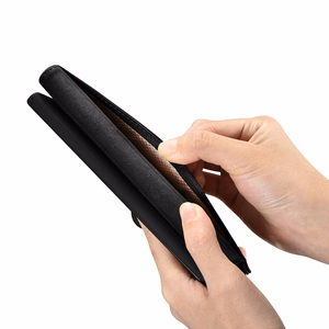 iCarer Piniginės dėklas Samsung Galaxy S23 odinis dėklas piniginė juodas