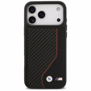 BMW M Carbon Line & Logo Magnetinis dėklas telefonui iPhone 17 Pro Max - raudonas