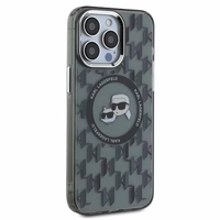 Karl Lagerfeld IML Monograma Karl & Choupette Head MagSafe dėklas iPhone 15 Pro Max - juodas