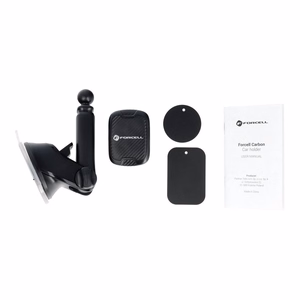 Automobilinis universalus telefono laikiklis Forcell (H-CT327) tvirtinamas ant stiklo, magnetinis juodas