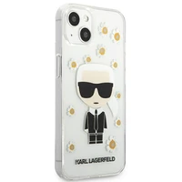 Karl Lagerfeld Flower Ikonik Karl dėklas telefonui iPhone 13 mini - skaidrus