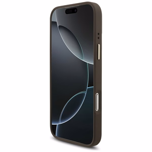 Guess 4G Big 4G Classic Logo Big Strap Metal Buttons dėklas iPhone 17 Pro Max (m) - rudas