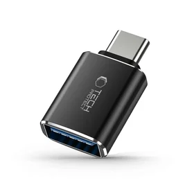 Tech-Protect UltraBoost USB-C (kištukas) / USB-A (lizdas) OTG adapteris - juodas