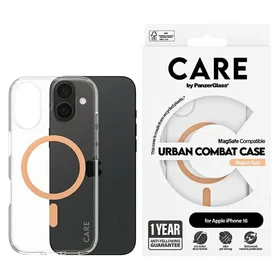 CARE by PanzerGlass Flagmano dėklas telefonui iPhone 16 6.1" persikinis/persikinis Magnetinis 1373
