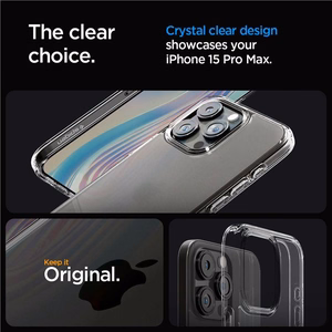 Spigen Ultra Hybrid чехол для iPhone 15 Pro Max - прозрачный матовый