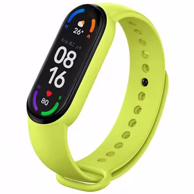 Silikoninis dirželis XIAOMI Mi Band 5 / 6 / 7 žalias (05)