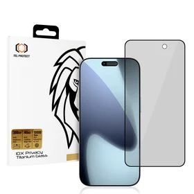 Grūdintas stiklas Tel Protect 10X Privacy Titanium skirtas Iphone 17 Pro Max
