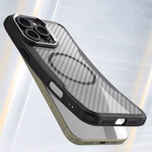 Leading Series MagSafe Silikoninis dėklas telefonui iPhone 16 Pro - juodas