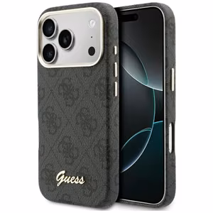 "Guess 4G Script MagSafe" dėklas "iPhone 17 Pro" - juodas