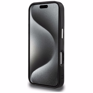 Karl Lagerfeld IML Choupette Head Logo MagSafe Dėklas iPhone 16 Pro - juodas