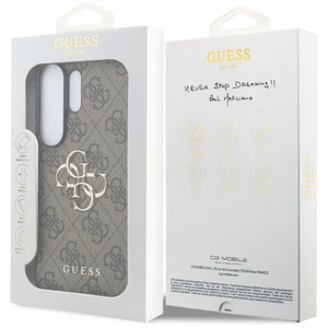 Guess dėklas 4G Big Metal Logo for Samsung Galaxy S26 Ultra rudas