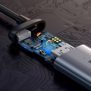 Baseus adapteris HUB - Type C į VGA + Type C PD - (CAHUB-O0G) tamsiai pilkas