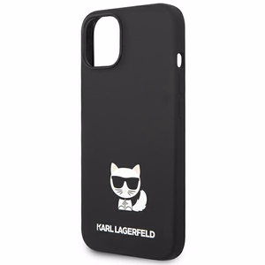 Karl Lagerfeld silikoninis Choupette Body dėklas iPhone 13 / 14 / 15 juodas