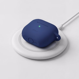 Etteri silikoninis dėklas, skirtas AirPods 4 tamsiai mėlynas