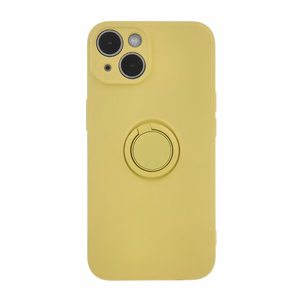 Dėklas telefonui su piršto laikikliu Samsung Galaxy S22 geltonas