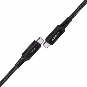 Acefast C4-03 Black USB-C - USB-C PD QC кабель 100W 5A 480Mb/s 2m - черный