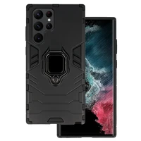 Ring Armor dėklas telefonui Samsung Galaxy S22 Ultra juodas