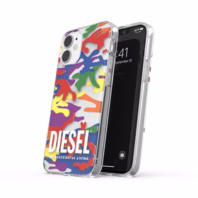 DIESEL Skaidrus dėklas PRIDE CAMO AOP IPHONE 12 MINI spalvotas