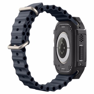 Spigen Rugged Armor dėklas, skirtas Apple Watch Ultra 49 mm, matinis juodas