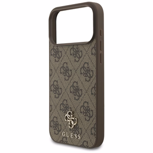 "Guess 4G Small Classic Logo MagSafe" dėklas, skirtas "iPhone 17 Pro Max", rudos spalvos
