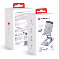Stalinis laikiklis telefonui / planšetiniam kompiuteriui sulankstomas Forcell F-Grip Fold stovas 1 pilkas