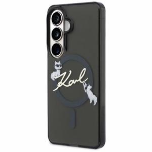 Karl Lagerfeld dėklas IML KC Script MagSafe skirtas Samsung Galaxy S26 juodas