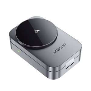 Acefast E22 3-in-1 Belaidė Indukcinė Įkrovimo Stotis, suderinama su MagSafe - pilka