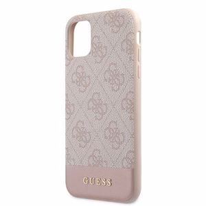 Guess 4G Stripe Collection dėklas telefonui iPhone 11 / Xr 6.1" - Rožinis