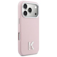 KARL LAGERFELD case for IPHONE 17 Pro Max compatible with MagSafe KLHMP17X5PGFKHGP (PU FW W/ KHead Logo) pink