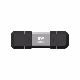Silicon Power SP256GBUC3C51V1S USB atmintukas 256 GB USB Type-A / USB Type-C 3.2 Gen 1 (3.1 Gen 1) Juoda, Sidabras